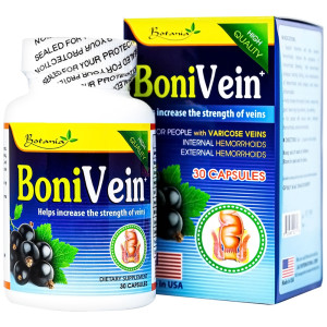 Viên uống hỗ trợ giảm trĩ, suy giãn tĩnh mạch BoniVein (30 viên/hộp)