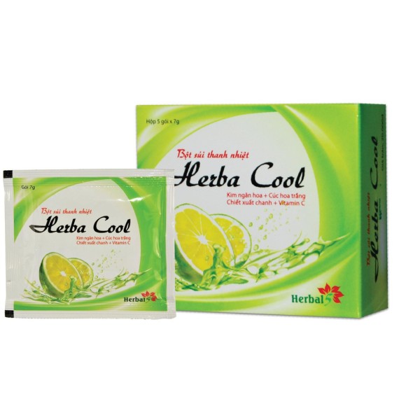 Bột sủi Herba Cool thanh nhiệt (5 gói/hộp)