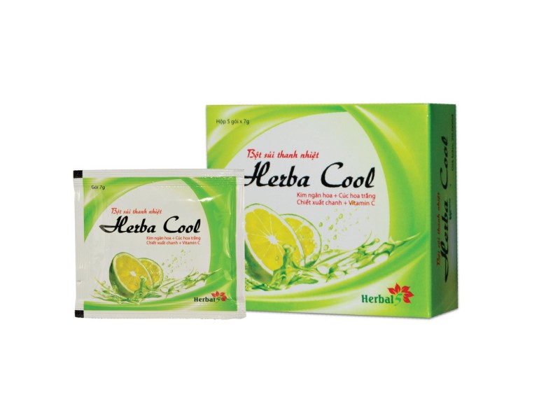 Bột sủi Herba Cool thanh nhiệt (5 gói/hộp)