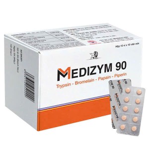 Viên uống hỗ trợ giảm đau sưng do chấn thương Medizym 90 (10 vỉ x 10 viên/hộp)