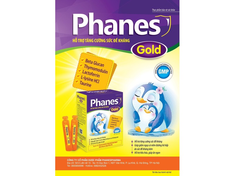 TPCN hỗ trợ tăng cường sức đề kháng Phanes Gold (20 ống/hộp)