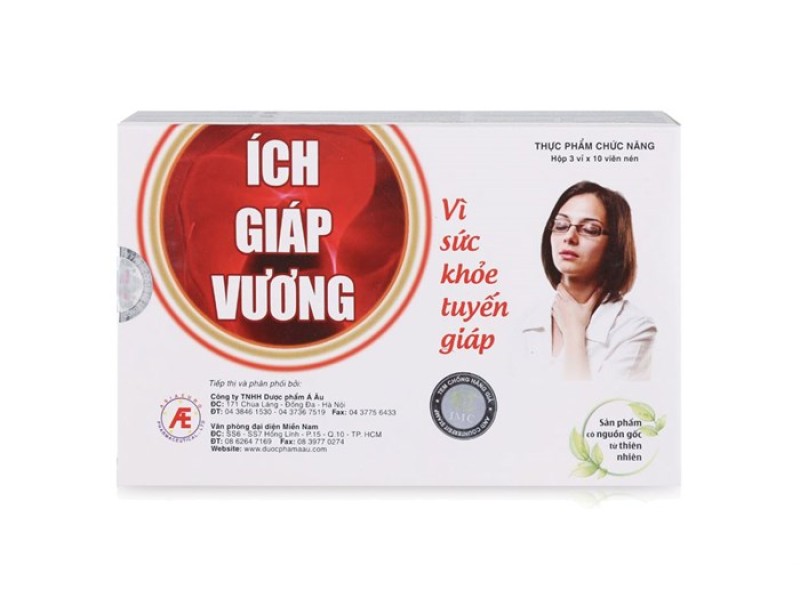 Viên uống hỗ trợ điều trị bệnh lý tuyến giáp Ích Giáp Vương (3 vỉ x 10 viên/hộp)