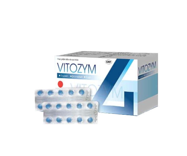 Viên uống hỗ trợ giảm biểu hiện đau sưng do chấn thương Vitozym (10 vỉ x 10 viên/hộp)