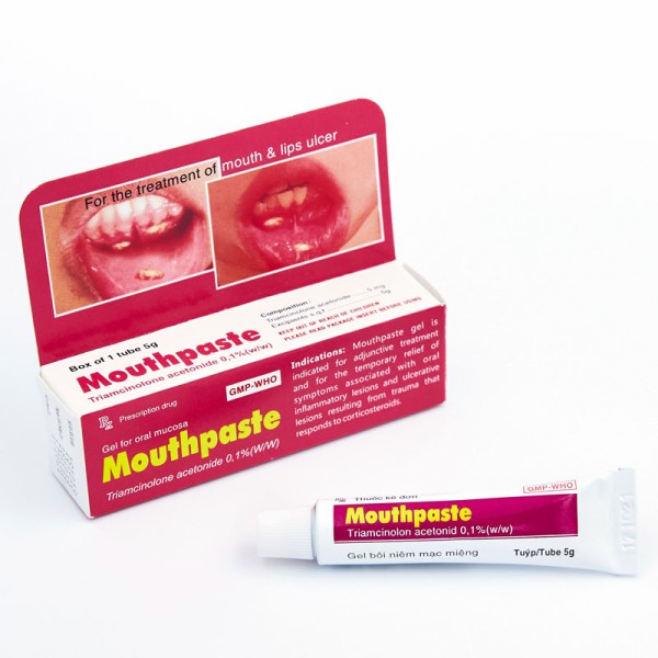 Thuốc bôi giảm tổn thương ở niêm mạc miệng, lợi Mouthpaste (5g)