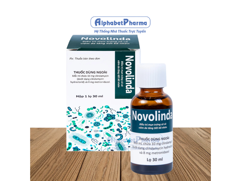 Thuốc bôi điều trị mụn trứng cá, viêm nang lông Novolinda (30ml)