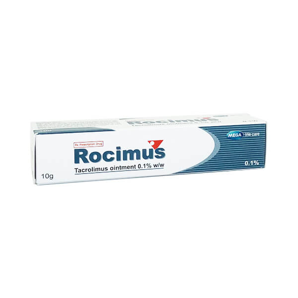 Kem bôi điều trị chàm da, viêm da tiếp xúc Rocimus 0.1% (10g)