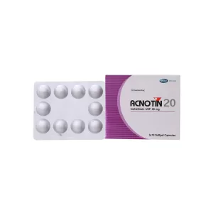 Thuốc trị mụn trứng cá nặng Acnotin 20mg (3 vỉ x 10 viên/hộp)