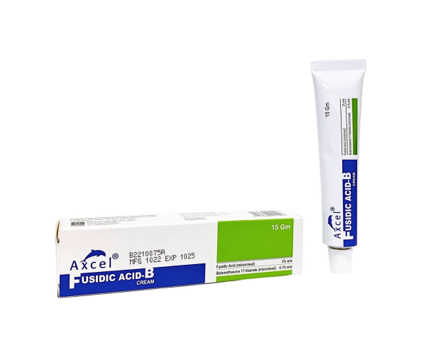 Kem bôi điều trị viêm da, vẩy nến, lupus ban đỏ Axcel Fusidic Acid-B Cream (15g)