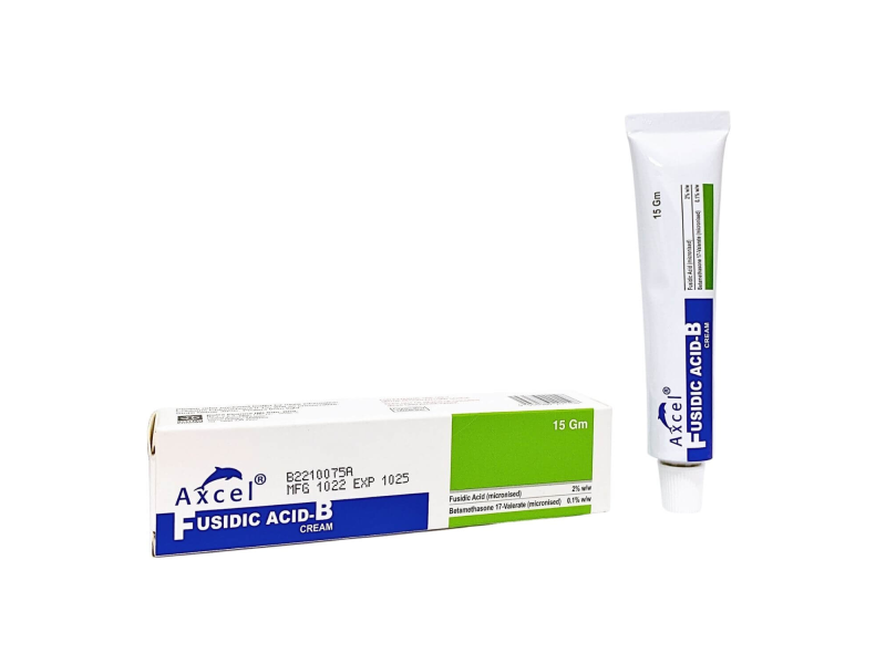 Kem bôi điều trị viêm da, vẩy nến, lupus ban đỏ Axcel Fusidic Acid-B Cream (15g)