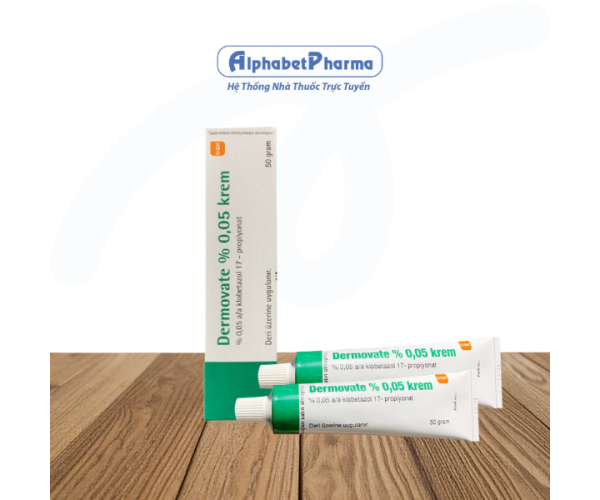 Kem bôi ngoài da điều trị viêm da, vẩy nến Dermovate Krem GSK 0.05% (50g)
