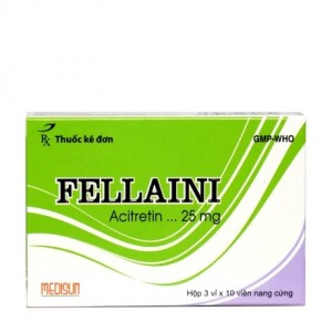 Thuốc điều trị vảy nến, vảy cá bẩm sinh Fellaini 25mg (3 vỉ x 10 viên/hộp)