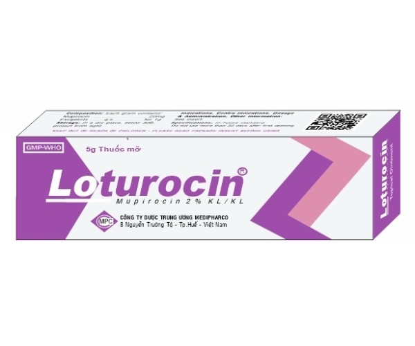 Thuốc mỡ điều trị các nhiễm khuẩn da Loturocin 2% (5g)