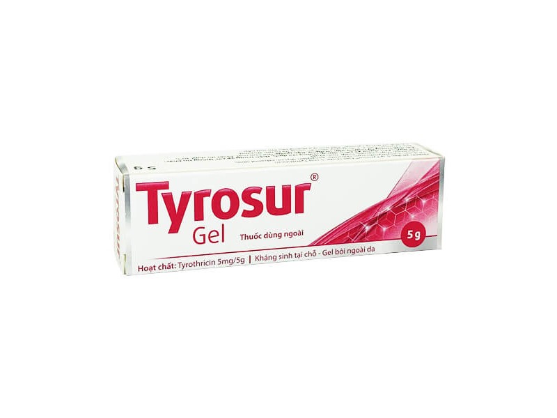 Thuốc phòng và trị nhiễm khuẩn ngoài da Tyrosur Gel (5g)