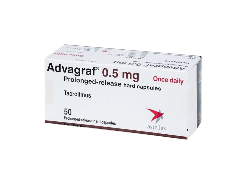 Thuốc ức chế miễn dịch Advagraf 0.5mg (5 vỉ x 10 viên/hộp)