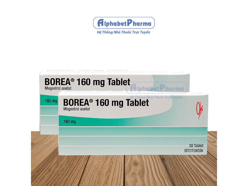 Thuốc điều trị ung thư vú, ung thư nội mạc tử cung Borea 160mg (3 vỉ x 10 viên/hộp)