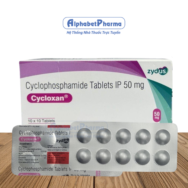 Thuốc điều trị ung thư Cycloxan 50mg (10 vỉ x 10 viên/hộp)