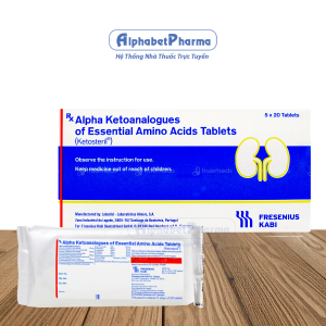 Thuốc điều trị suy thận Ketosteril 600mg (5 vỉ x 20 viên/hộp)