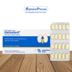 Thuốc điều trị suy thận Ketosteril Fresenius Kabi (5 vỉ x 20 viên/hộp)