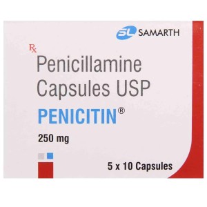 Thuốc điều trị bệnh Wilson, bệnh cystin niệu, bệnh viêm khớp Penicitin 250mg (5 vỉ x 10 viên/hộp)