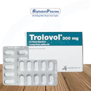 Thuốc điều trị bệnh Wilson, bệnh cystin niệu, bệnh viêm khớp Trolovol 300mg (30 viên/hộp)
