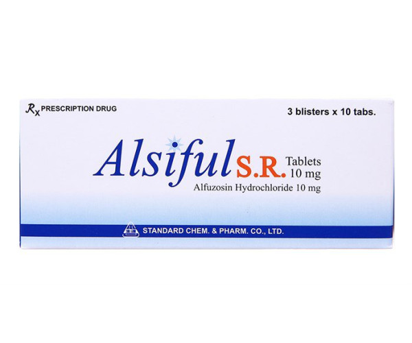 Thuốc điều trị tiểu khó, tiểu đau, tiểu gấp  Alsiful S.R 10mg (3 vỉ x 10 viên/hộp)
