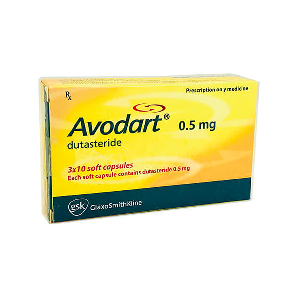 Thuốc điều trị phì đại tuyến tiền liệt Avodart 0.5mg (3 vỉ x 10 viên/hộp)