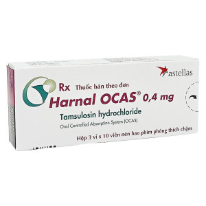 Thuốc điều trị tăng sản lành tính tuyến tiền liệt Harnal Ocas 0.4mg (3 vỉ x 10 viên/hộp)