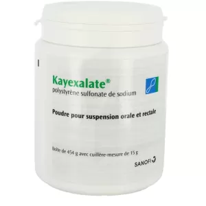 Thuốc bột điều trị tăng kali trong máu do suy thận Kayexalate (454g)