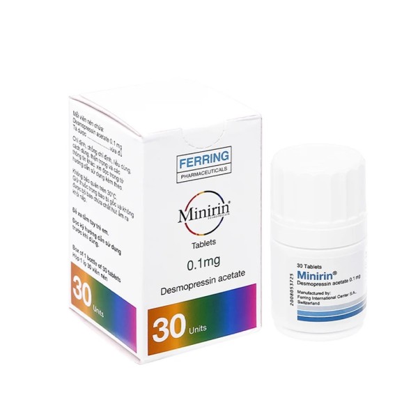 Thuốc trị đái tháo nhạt, tiểu đêm Minirin 0.1mg (30 viên/hộp)