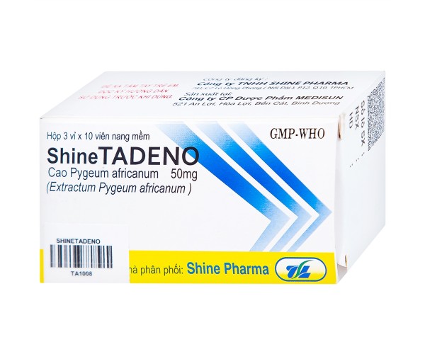 Thuốc điều trị rối loạn đường tiểu ShineTadeno 50mg (3 vỉ x 10 viên/hộp)