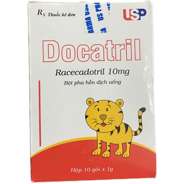 Thuốc bột trị tiêu chảy Docatril 10mg (10 gói/hộp)