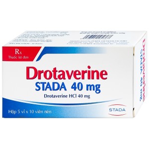 Thuốc chống co thắt cơ trơn Drotaverine Stada 40mg (5 vỉ x 10 viên/hộp)