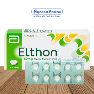 Thuốc trị chướng bụng, đau bụng trên, ợ nóng Elthon 50mg (2 vỉ x 10 viên/hộp)