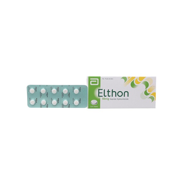 Thuốc trị chướng bụng, đau bụng trên, ợ nóng Elthon 50mg (2 vỉ x 10 viên/hộp)