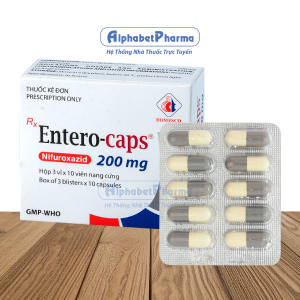 Thuốc điều trị tiêu chảy cấp tính do nhiễm khuẩn Entero-Caps 200mg DMC (30 viên/hộp)