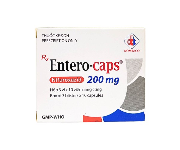 Thuốc điều trị tiêu chảy cấp tính do nhiễm khuẩn Entero-Caps 200mg DMC (30 viên/hộp)