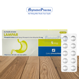 Thuốc trị trào ngược dạ dày, thực quản Lampar 5mg (6 vỉ x 10 viên/hộp)