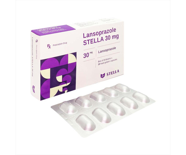 Thuốc điều trị loét dạ dày - tá tràng Lansoprazol Stella 30mg (3 vỉ x 10 viên/hộp)