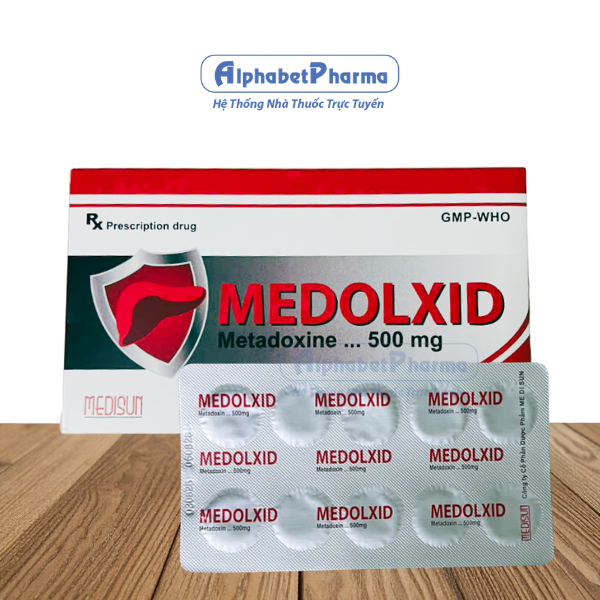 Thuốc điều trị bệnh gan do rượu Medolxid 500mg (3 vỉ x 10 viên/hộp)