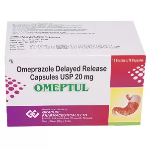 Thuốc điều trị viêm loét dạ dày tá tràng Omeptul 20mg (10 vỉ x 10 viên/hộp)