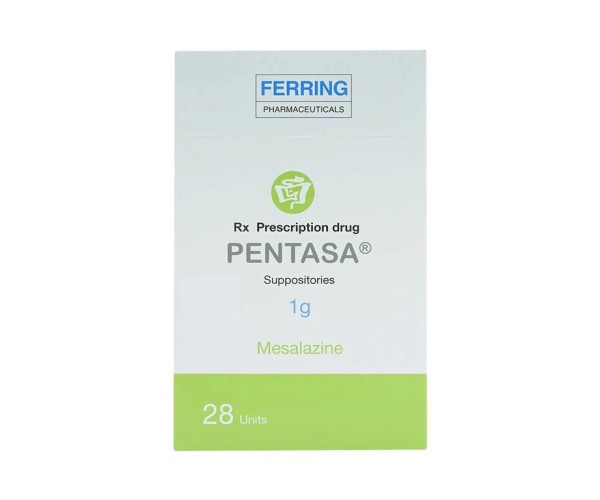 Viên đặt điều trị viêm loét đại tràng Pentasa 1g (4 vỉ x 7 viên/hộp)