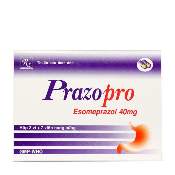 Thuốc điều trị loét dạ dày tá tràng Prazopro 40mg (2 vỉ x 7 viên/hộp)
