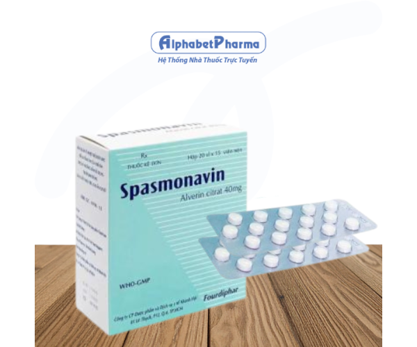 Thuốc chống co thắt Spasmonavin 40mg (20 vỉ x 15 viên/hộp)