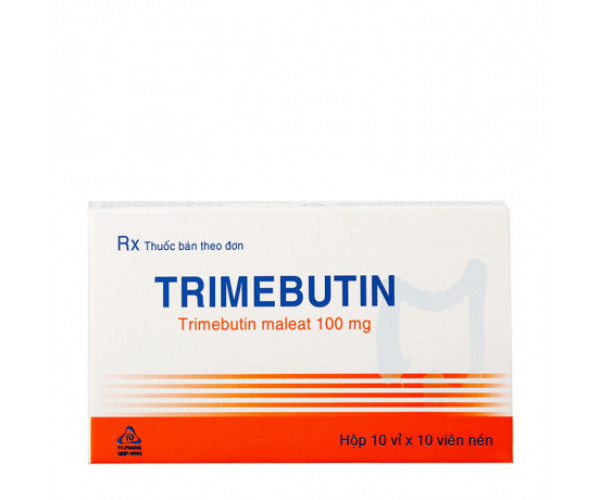 Thuốc trị rối loạn nhu động ruột Trimebutin 100mg Tv.pharm (10 vỉ x 10 viên/hộp)