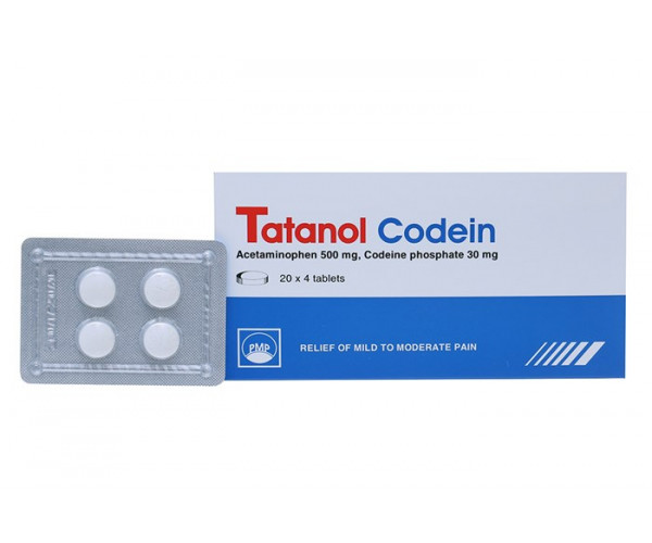 Thuốc giảm đau, hạ sốt Tatanol Codein (20 vỉ x 4 viên/hộp)