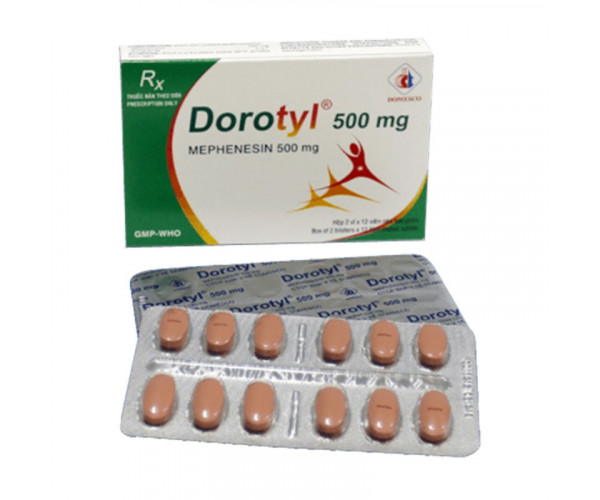 Thuốc giãn cơ Dorotyl 500mg (2 vỉ x 12 viên/hộp)