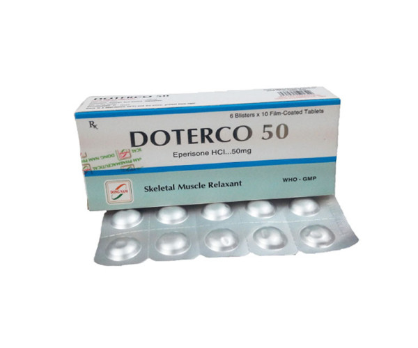 Thuốc giãn cơ Doterco 50 (6 vỉ x 10 viên/hộp)