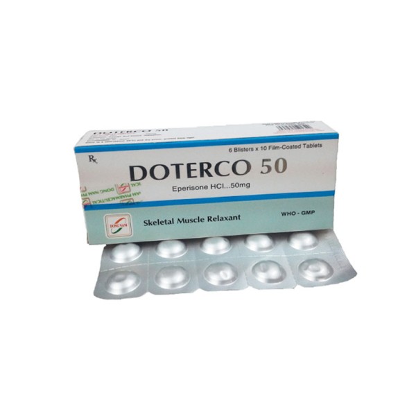Thuốc giãn cơ Doterco 50 (6 vỉ x 10 viên/hộp)