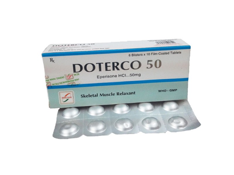 Thuốc giãn cơ Doterco 50 (6 vỉ x 10 viên/hộp)