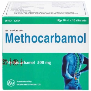  Thuốc giãn cơ Methocarbamol 500mg Khapharco (10 vỉ x10 viên/hộp)